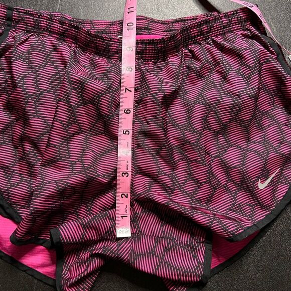 Nike Women's Dri Fit Pink and Black Running Shorts - Picture 13 of 14